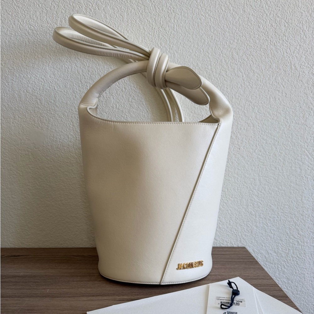 Jacquemus Le Petit Tourni Bucket Bag In Cream. Pristine! - Picture 5 of 17